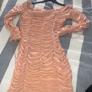 Pink ruffled dress